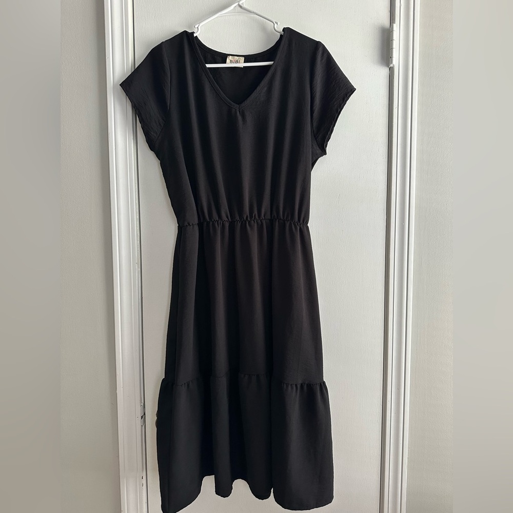 BiBi Black Midi Dress